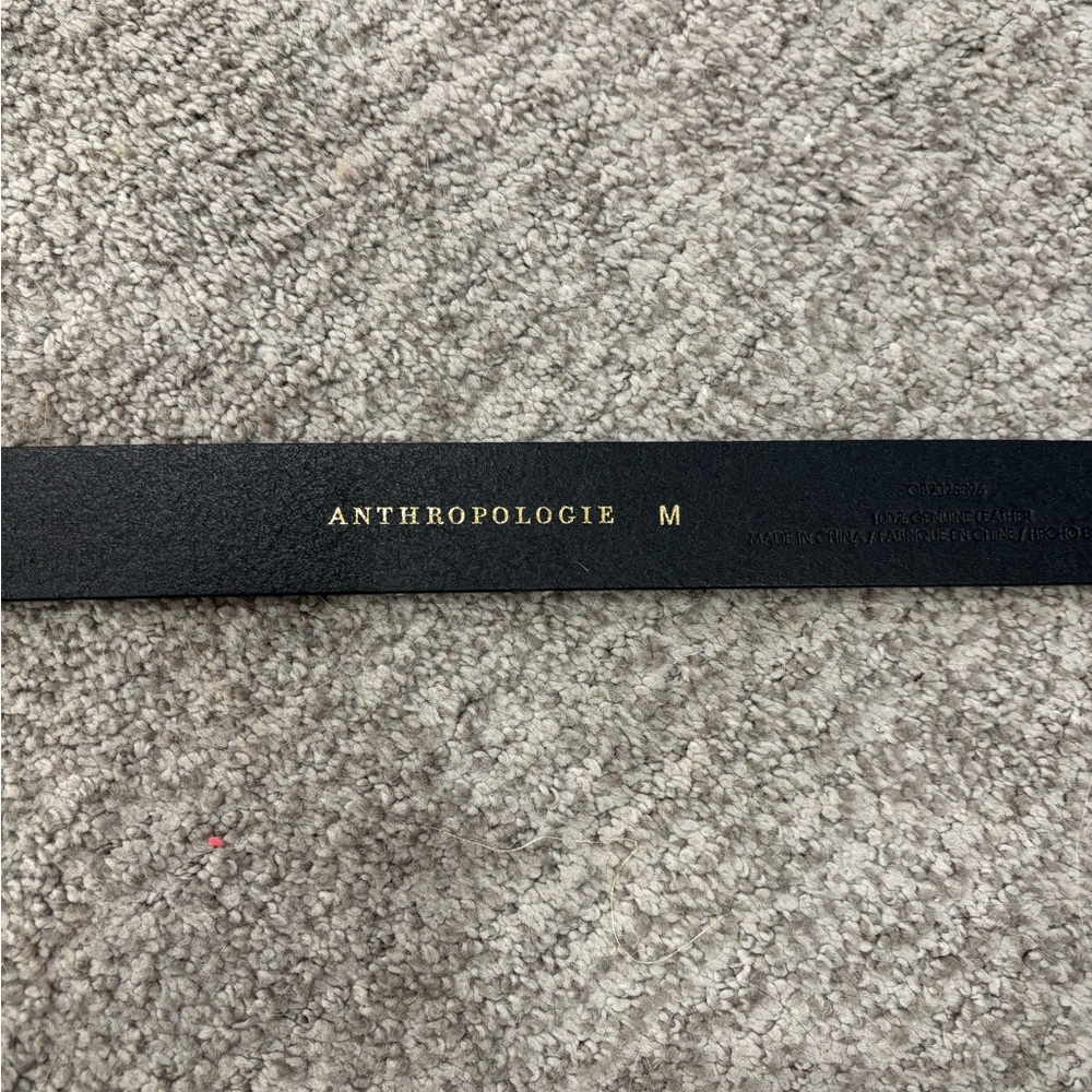 Anthropologie Black Belt with Silver & Gold size M - Picture 2 of 5